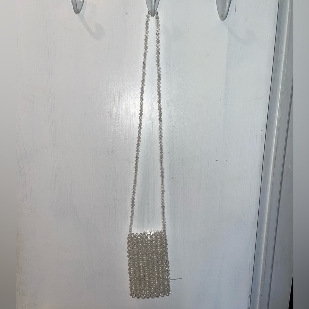 Urban Outfitters Phone Beaded Bag Crossbody, Clear